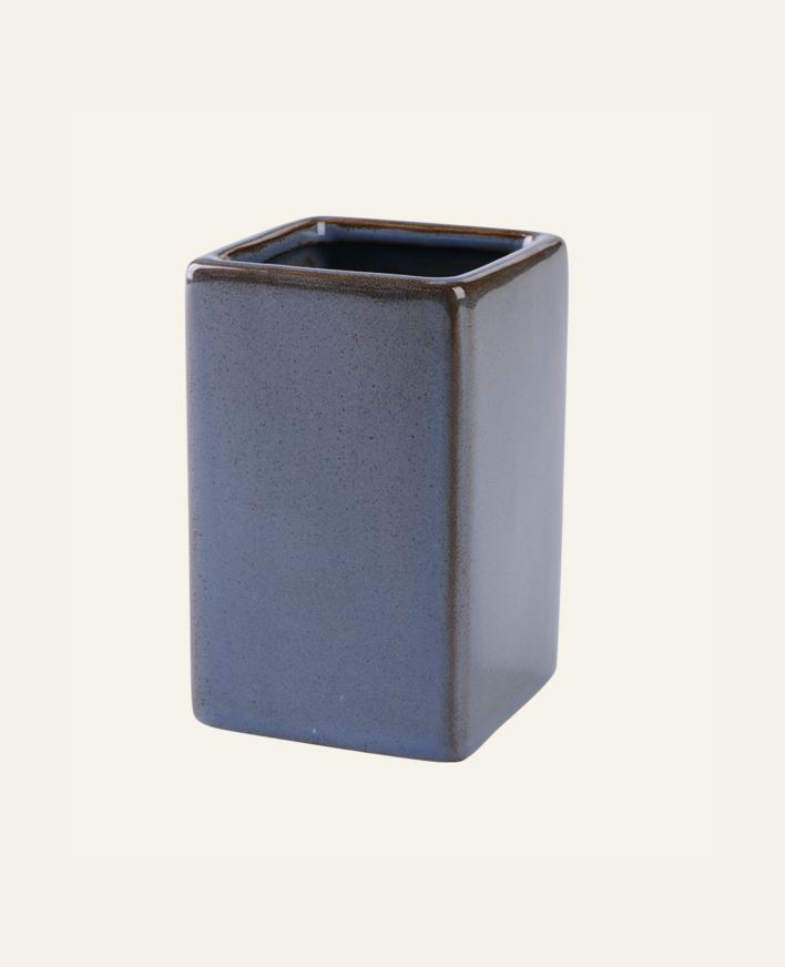 Tannbørsteholder grå - 7,2x7,2x11 cm grå - 1