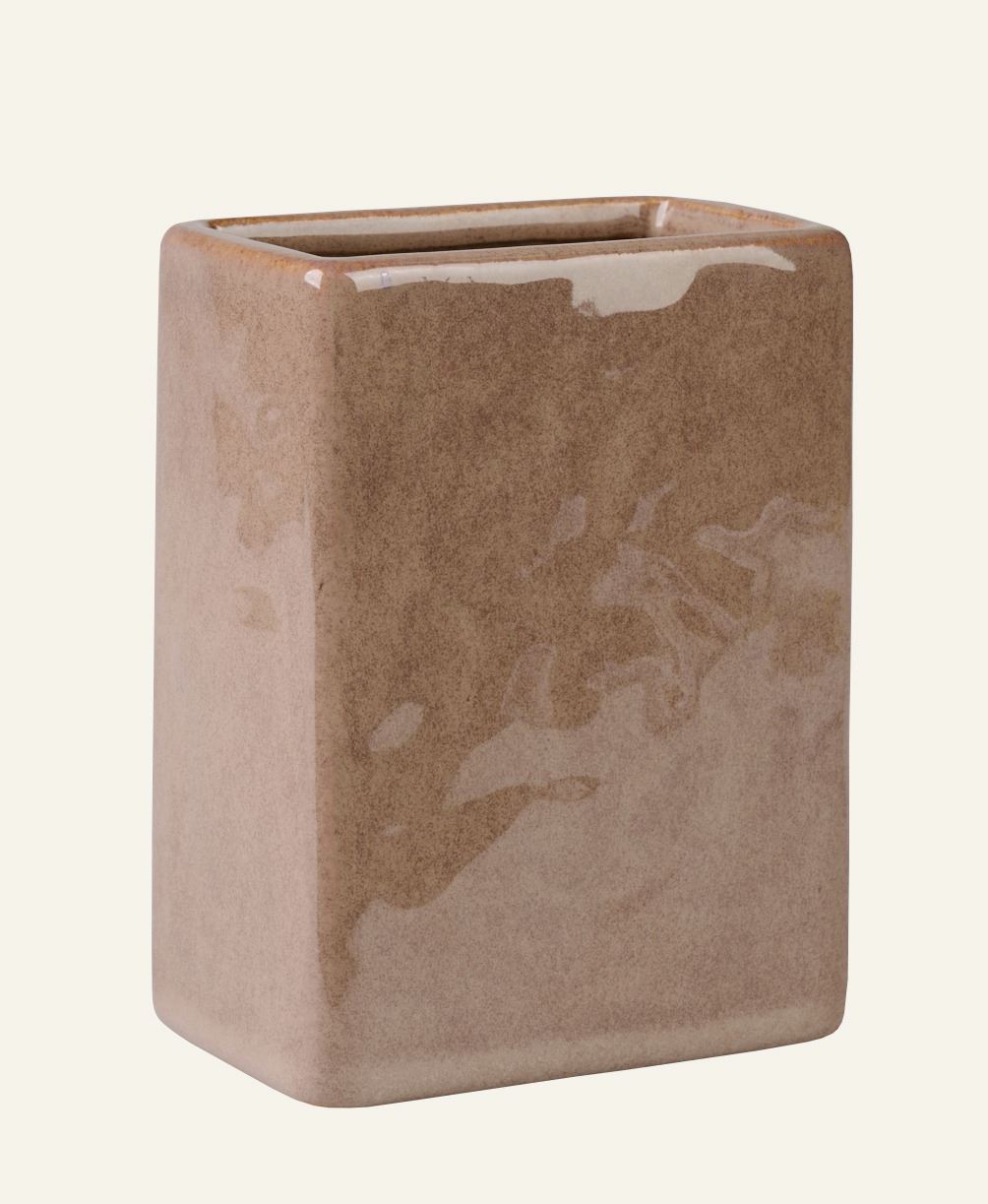 Tannbørsteholder brun - 7,2x7,2x11 cm brun - 1