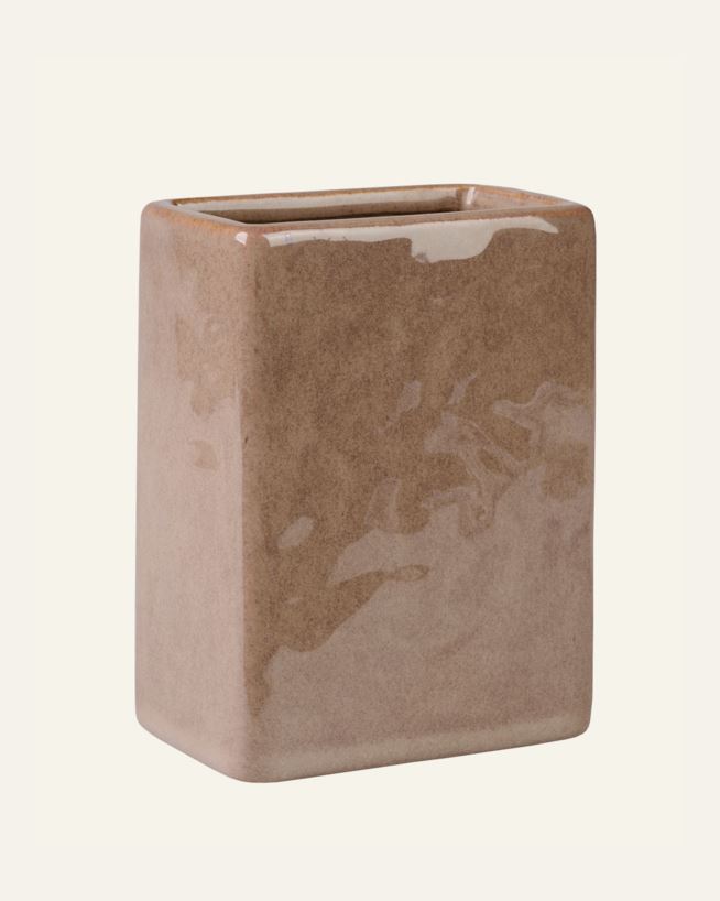 Tannbørsteholder brun - 7,2x7,2x11 cm brun - 1