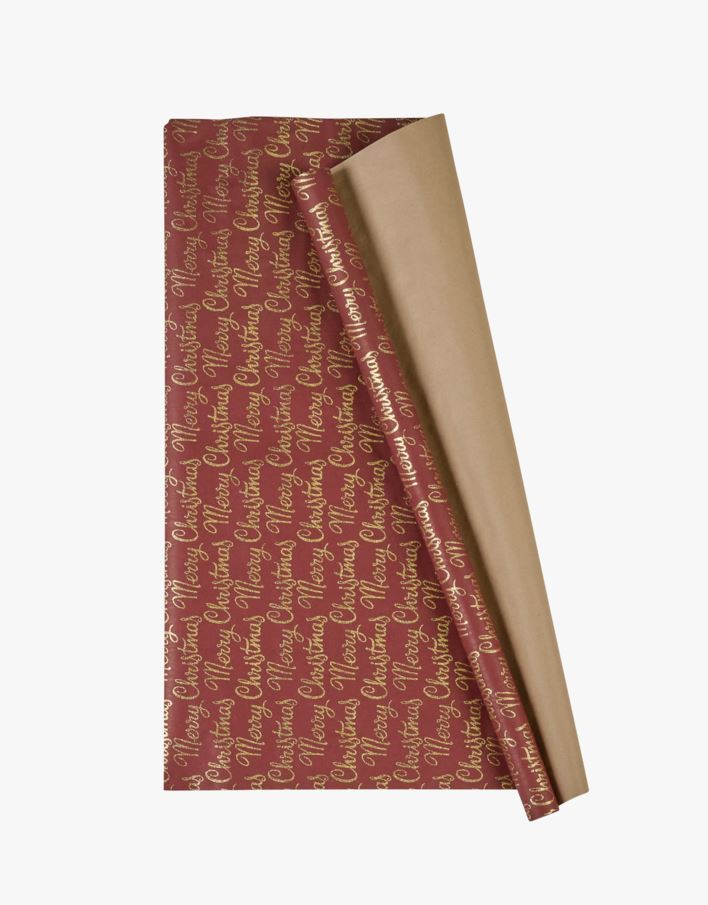Gavepapir rød - 70cm x 3m rød - 1