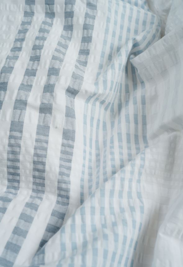 Krepp sengesett lys blå - 5