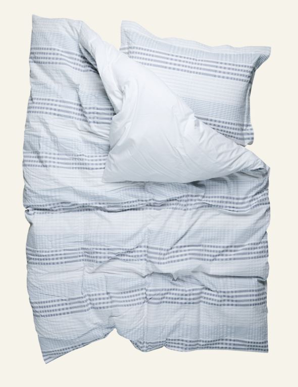 Krepp sengesett lys blå - 2