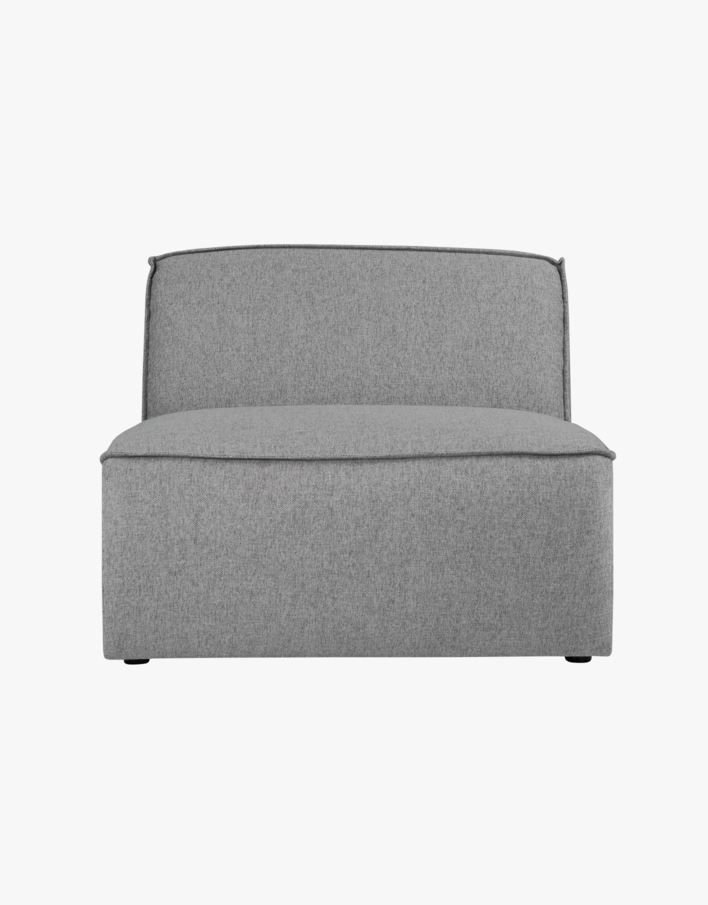 Modulsofa 1,5 seter uten armlener grå - 90x93x73 cm grå - 1
