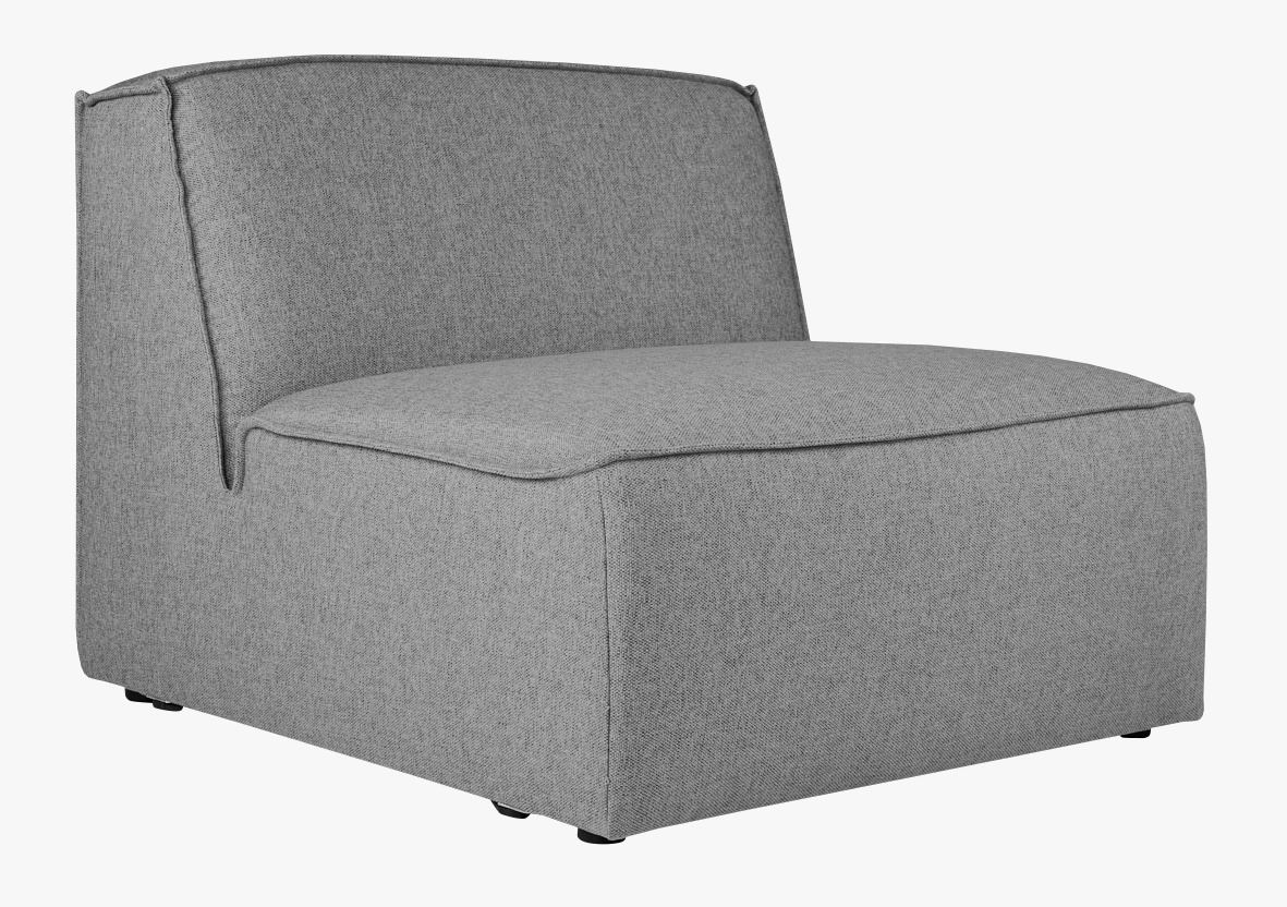 Modulsofa 1,5 seter uten armlener grå - 2