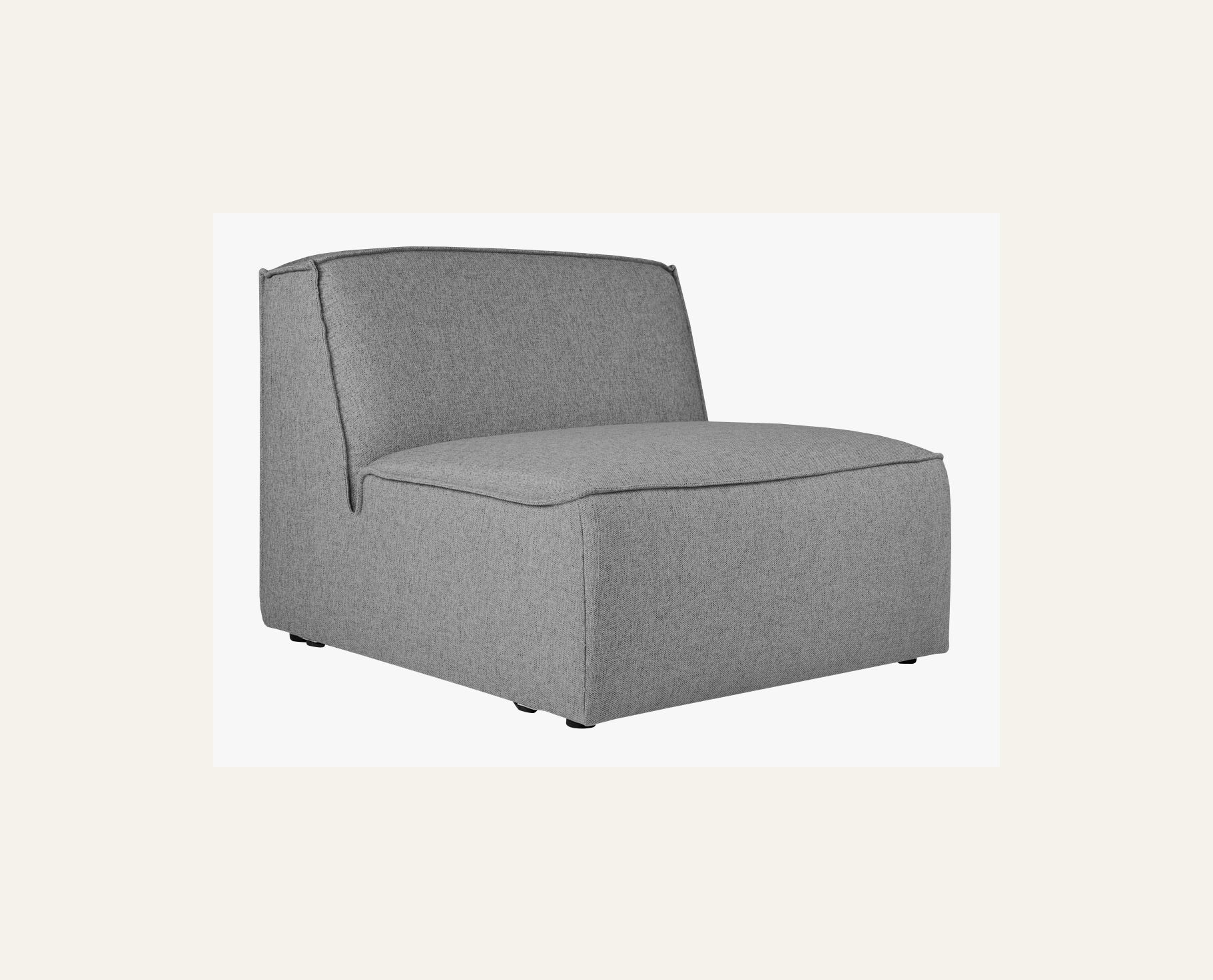 Modulsofa 1,5 seter uten armlener grå - 2