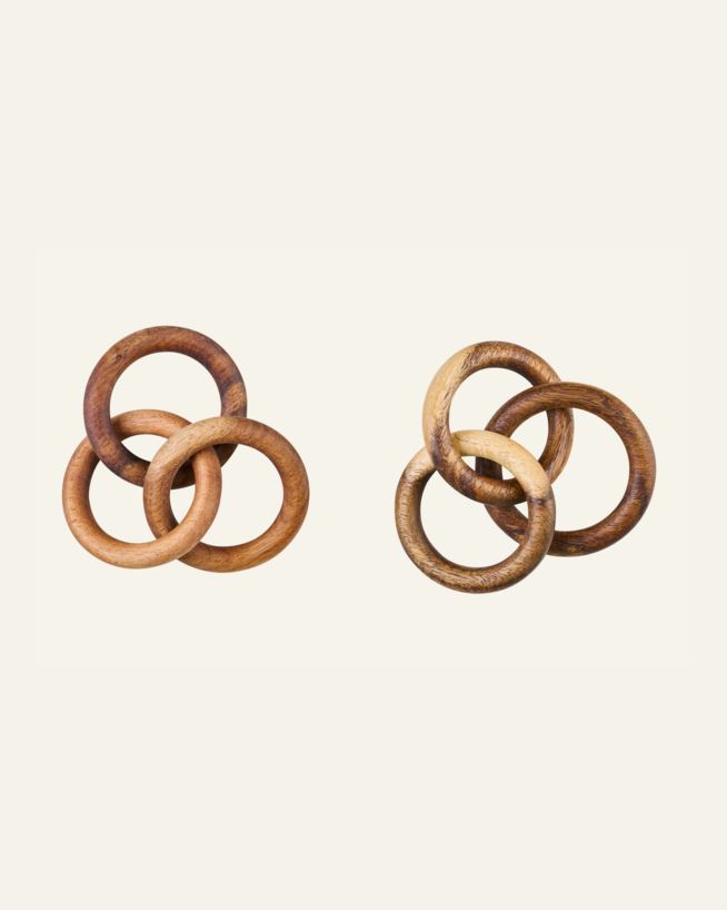 2 pk serviettringer natur - 6x12x2,5 cm natur - 1