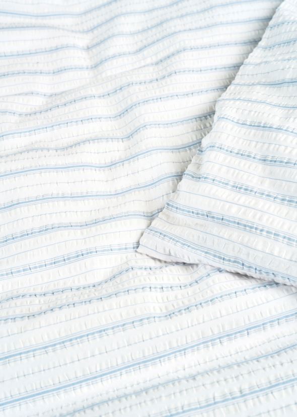 Krepp sengesett lys blå - 2