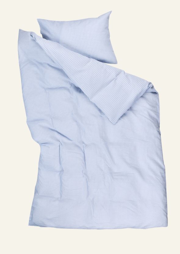 Krepp sengesett lys blå - 3