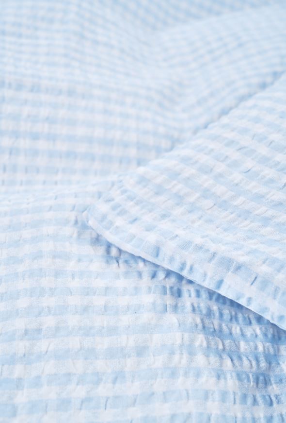 Krepp sengesett lys blå - 4