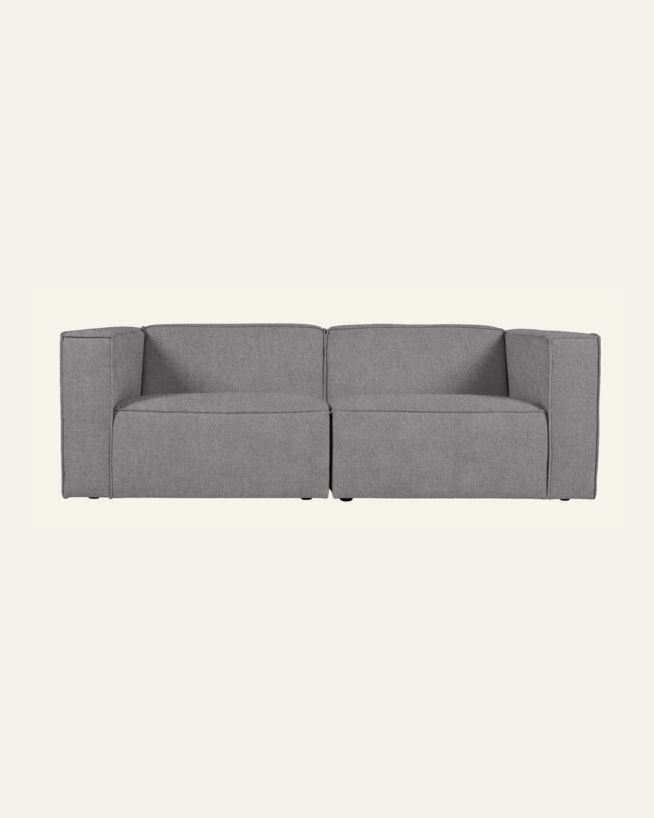 Modulsofa 2 deler armlene grå - 220x93x73 cm grå - 1