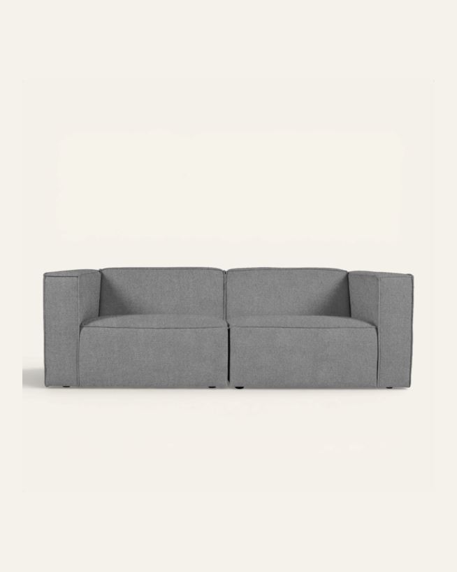 Modulsofa 2 deler armlene grå - 220x93x73 cm grå - 1