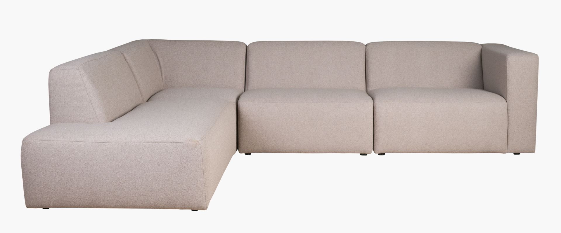 4 deler m/åpen ende venstre beige - 293x227x73 cm beige - 1