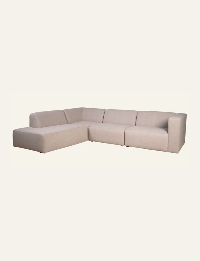 Modulsofa 4 deler åpen ende venstre beige - 2