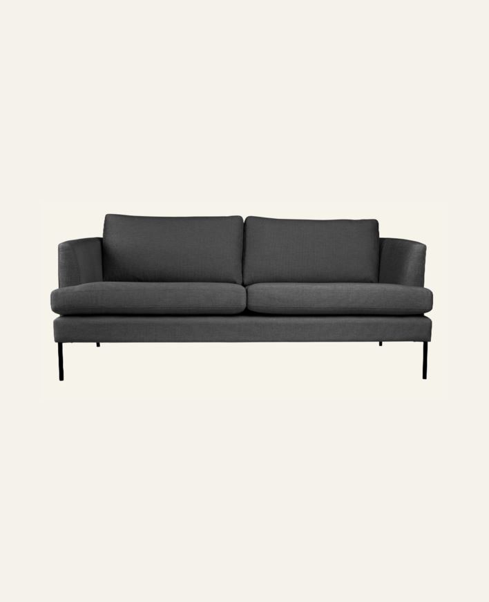 3 seter sofa grå - 189x94x80 cm grå - 1