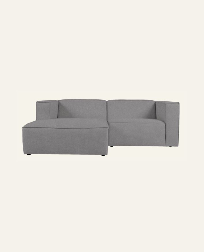 Modulsofa 2 deler sjeselong venstre grå - 224x154x73 cm grå - 1