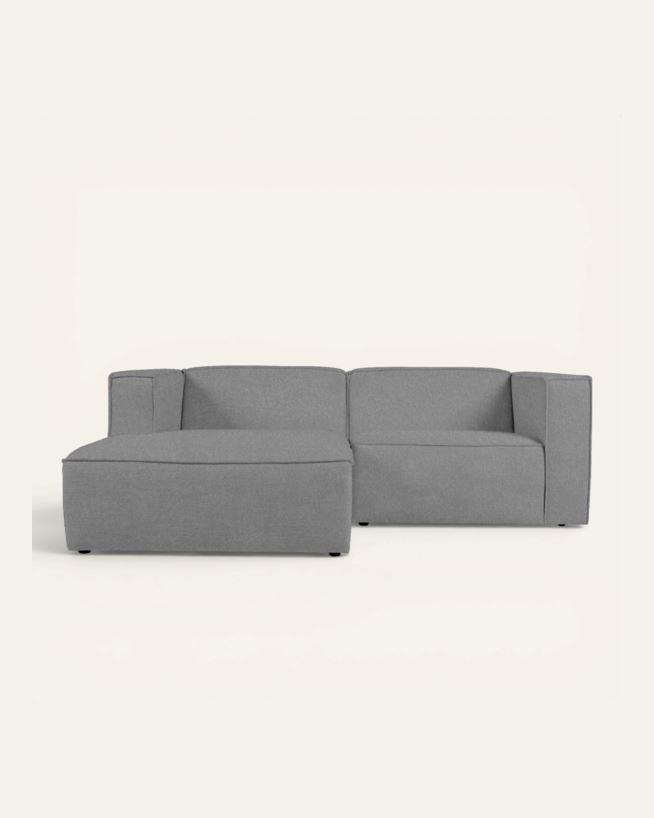 Modulsofa 2 deler sjeselong venstre grå - 224x154x73 cm grå - 1