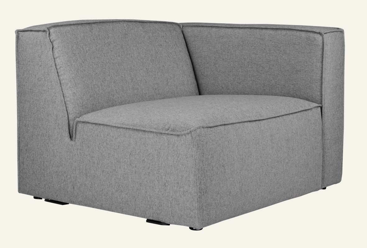 Modulsofa 1,5 seter m/armlene høyre grå - 2