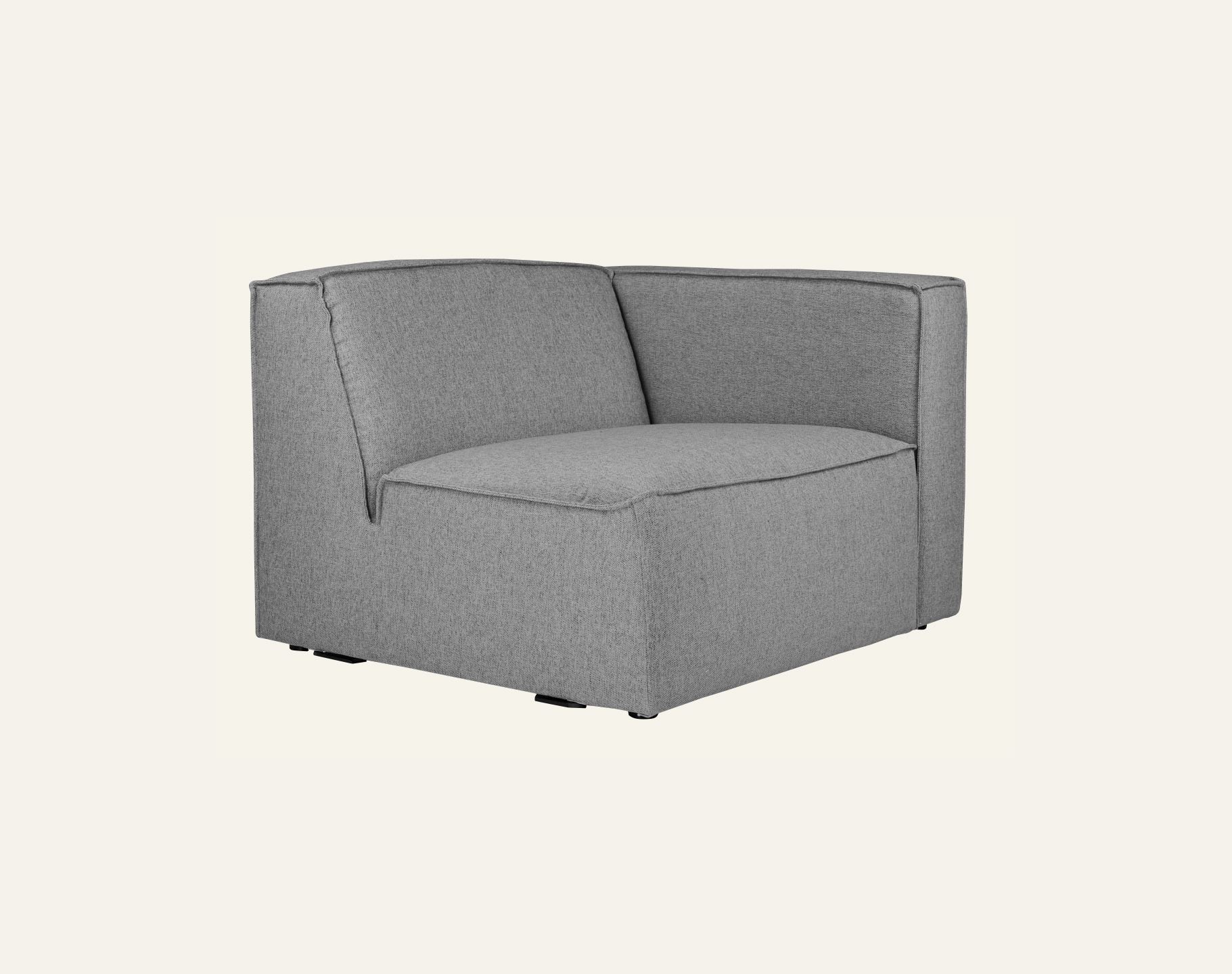 Modulsofa 1,5 seter m/armlene høyre grå - 2