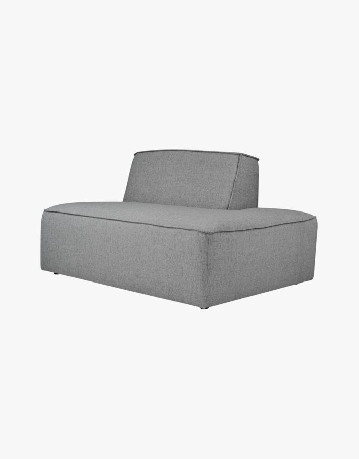 Modulsofa åpen ende høyre grå - 134x93x73 cm grå - 1