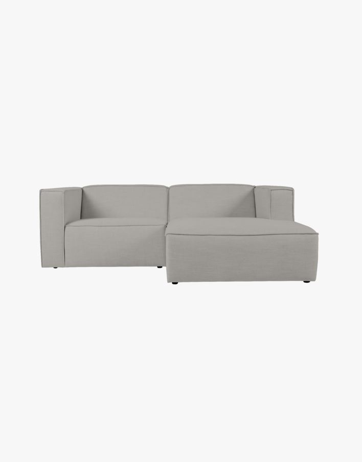 2 deler m/sjeselong høyre grå - 224x154x73 cm grå - 1