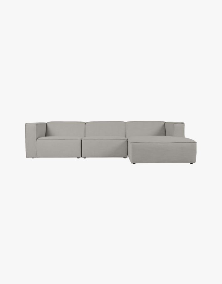 3 deler m/sjeselong høyre grå - 314x154x73 cm grå - 1