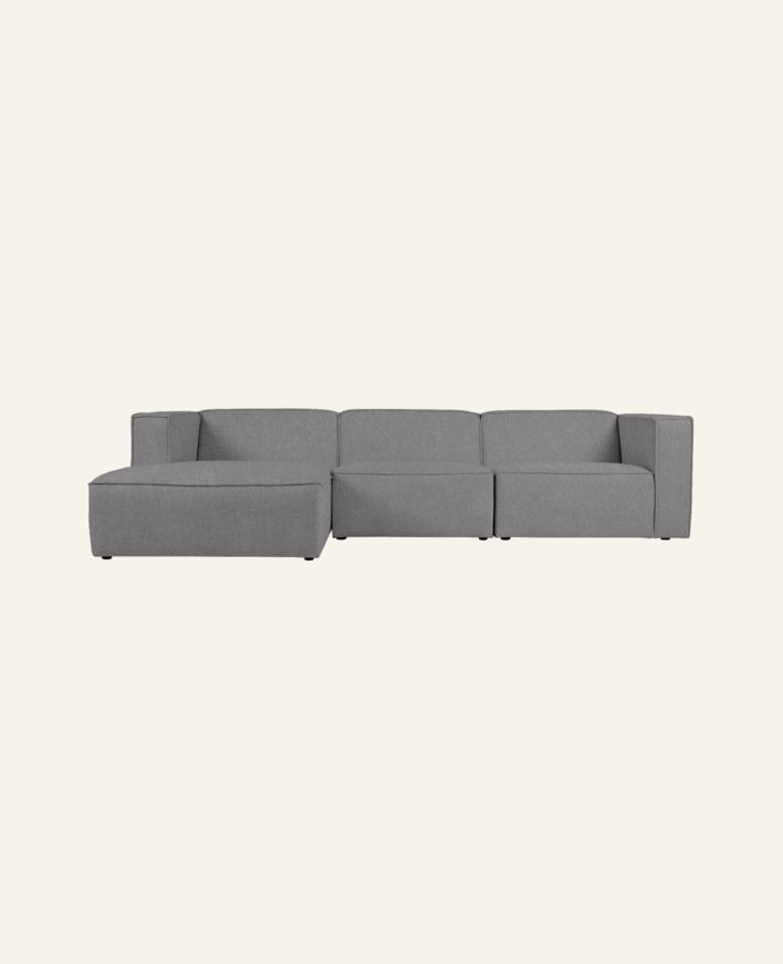 Modulsofa 3 deler sjeselong venstre grå - 314x154x73 cm grå - 1