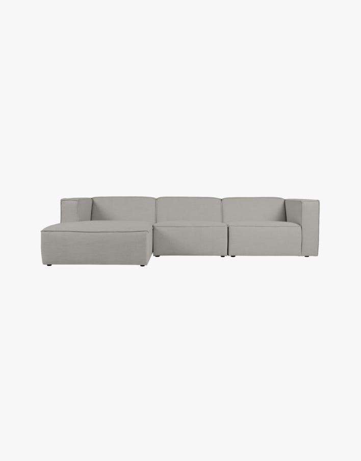 3 deler m/sjeselong venstre grå - 314x154x73 cm grå - 1