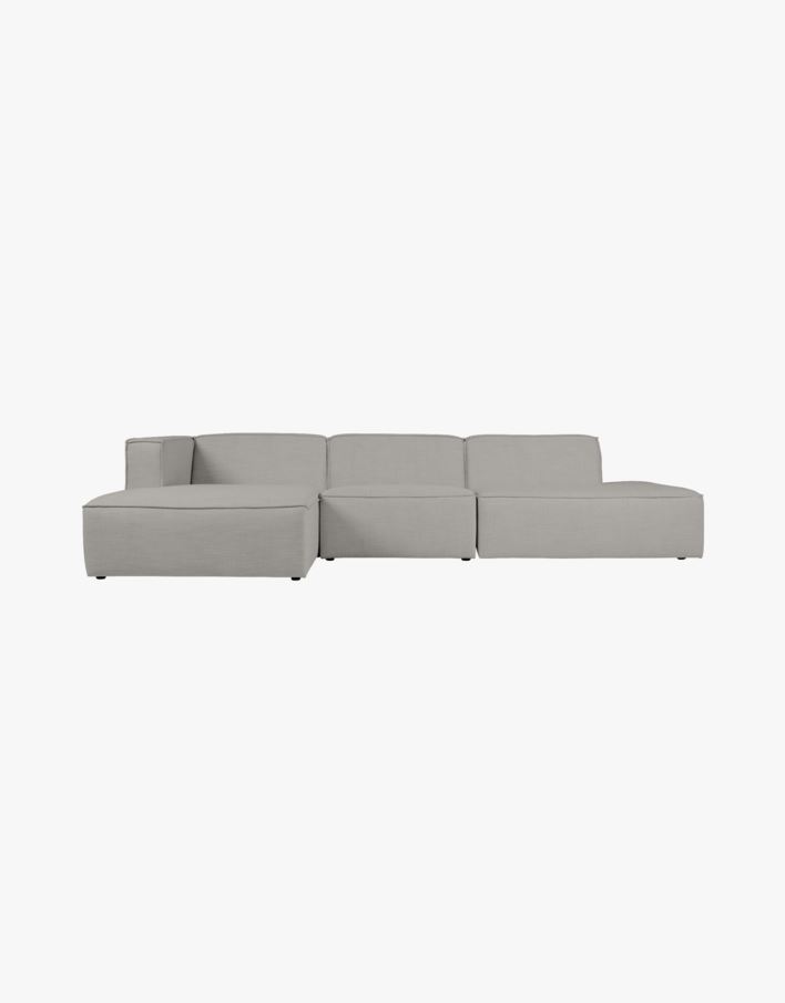 3 deler m/åpen ende høyre grå - 338x153x73 cm grå - 1