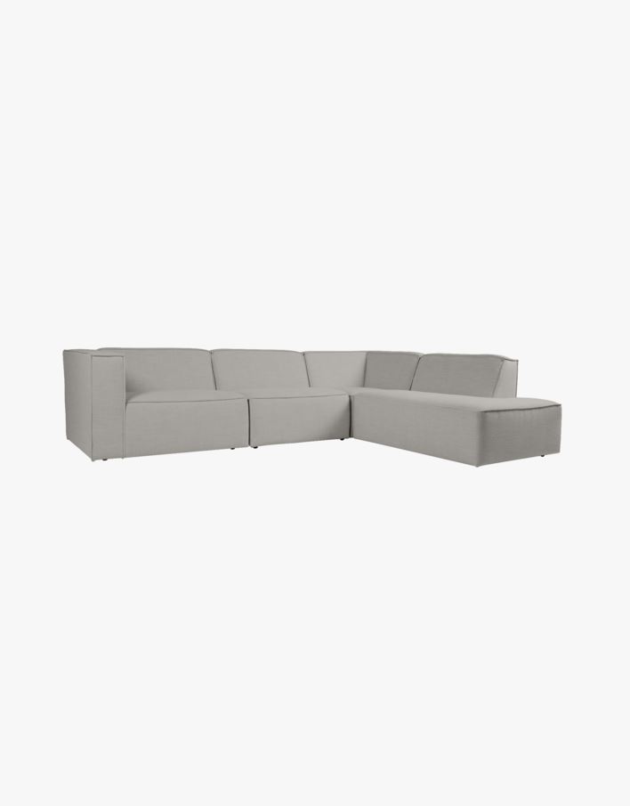 4 deler m/åpen ende høyre grå - 293x227x73 cm grå - 1