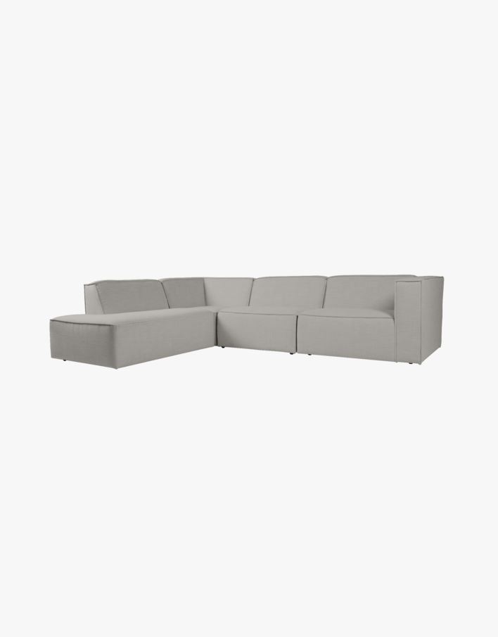 4 deler m/åpen ende venstre grå - 293x227x73 cm grå - 1