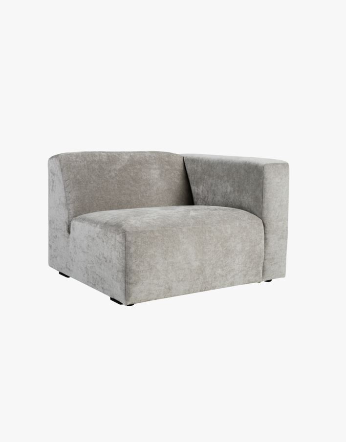 Modulsofa 1,5 seter m/armlene høyre grå - 110x93x73 cm grå - 1