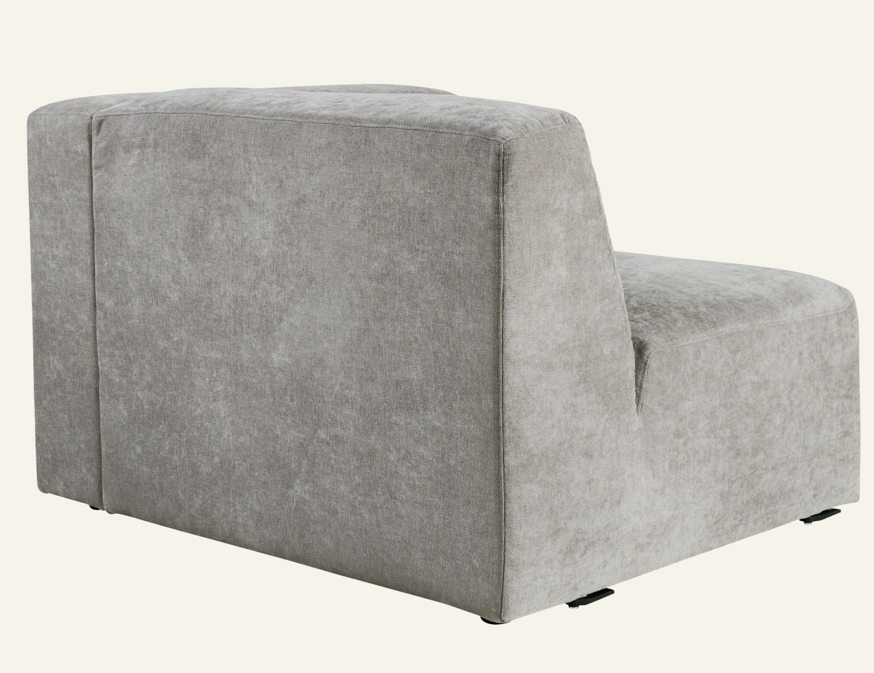 Modulsofa 1,5 seter m/armlene høyre grå - 9