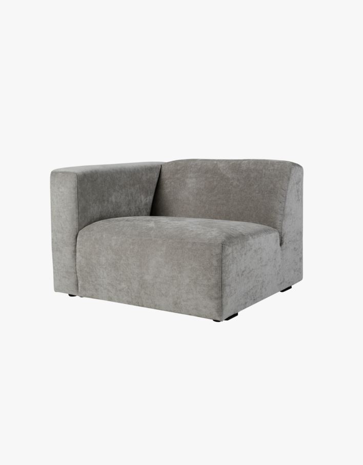 Modulsofa 1,5 seter m/armlene venstre grå - 110x93x73 cm grå - 1