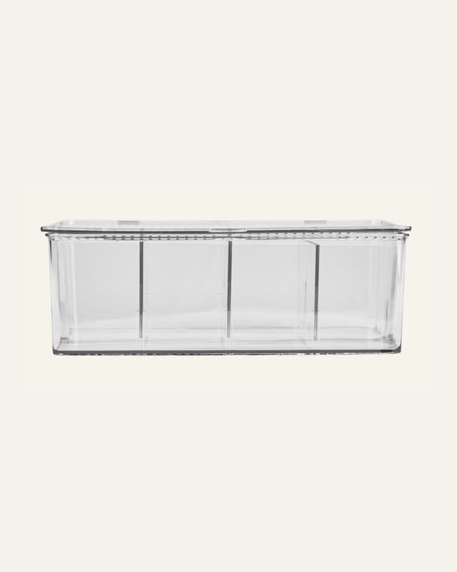 Oppbevaringsboks transparent - 17,3x27,5x9,5 cm transparent - 1