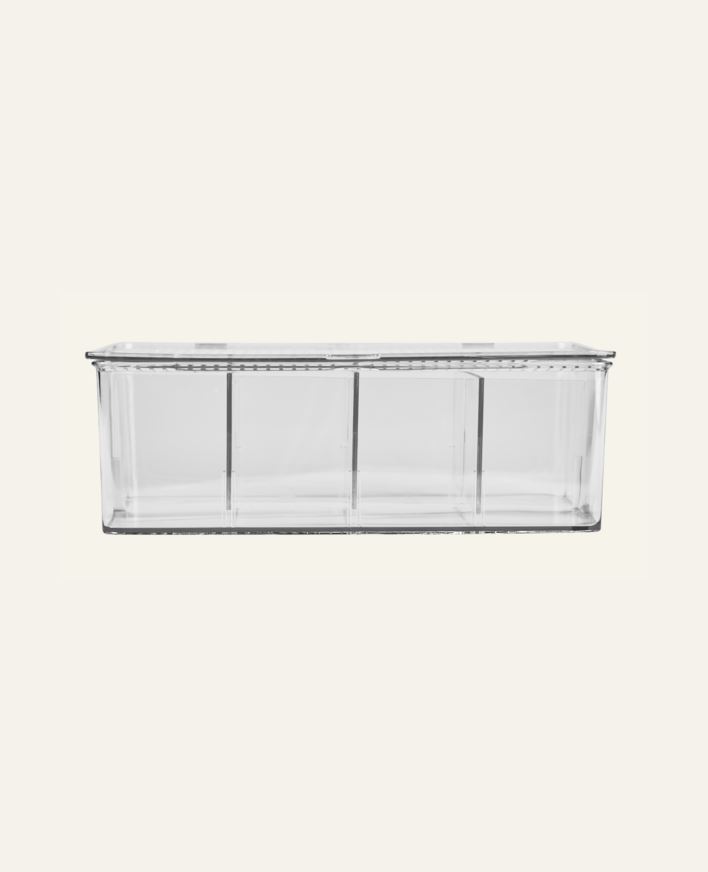 Oppbevaringsboks transparent - 17,3x27,5x9,5 cm transparent - 1