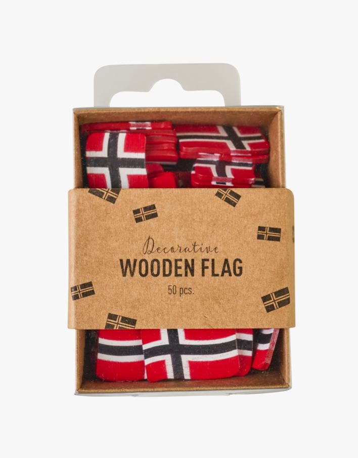 Flaggpynt multi rød - 50stk multi rød - 1