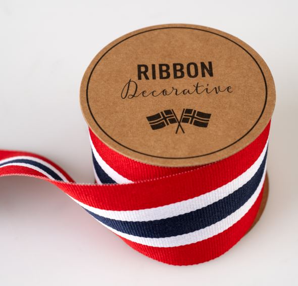Dekorbånd multi rød - 5