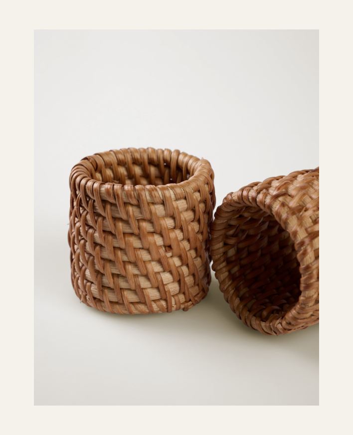 2 pk serviettringer brun - 5 cm ø5 brun - 1