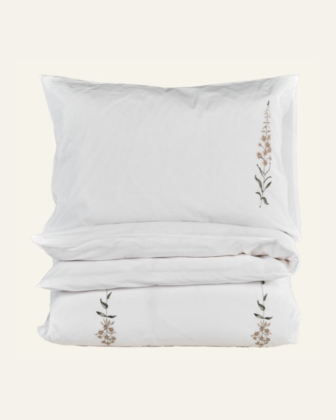 Bomull sengesett hvit - 140x200 cm hvit - 1