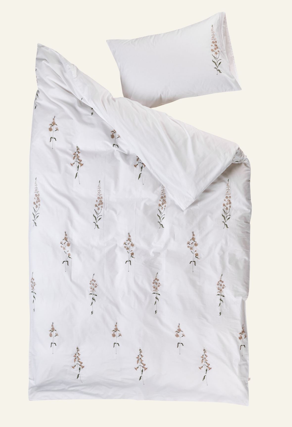 Bomull sengesett hvit - 5