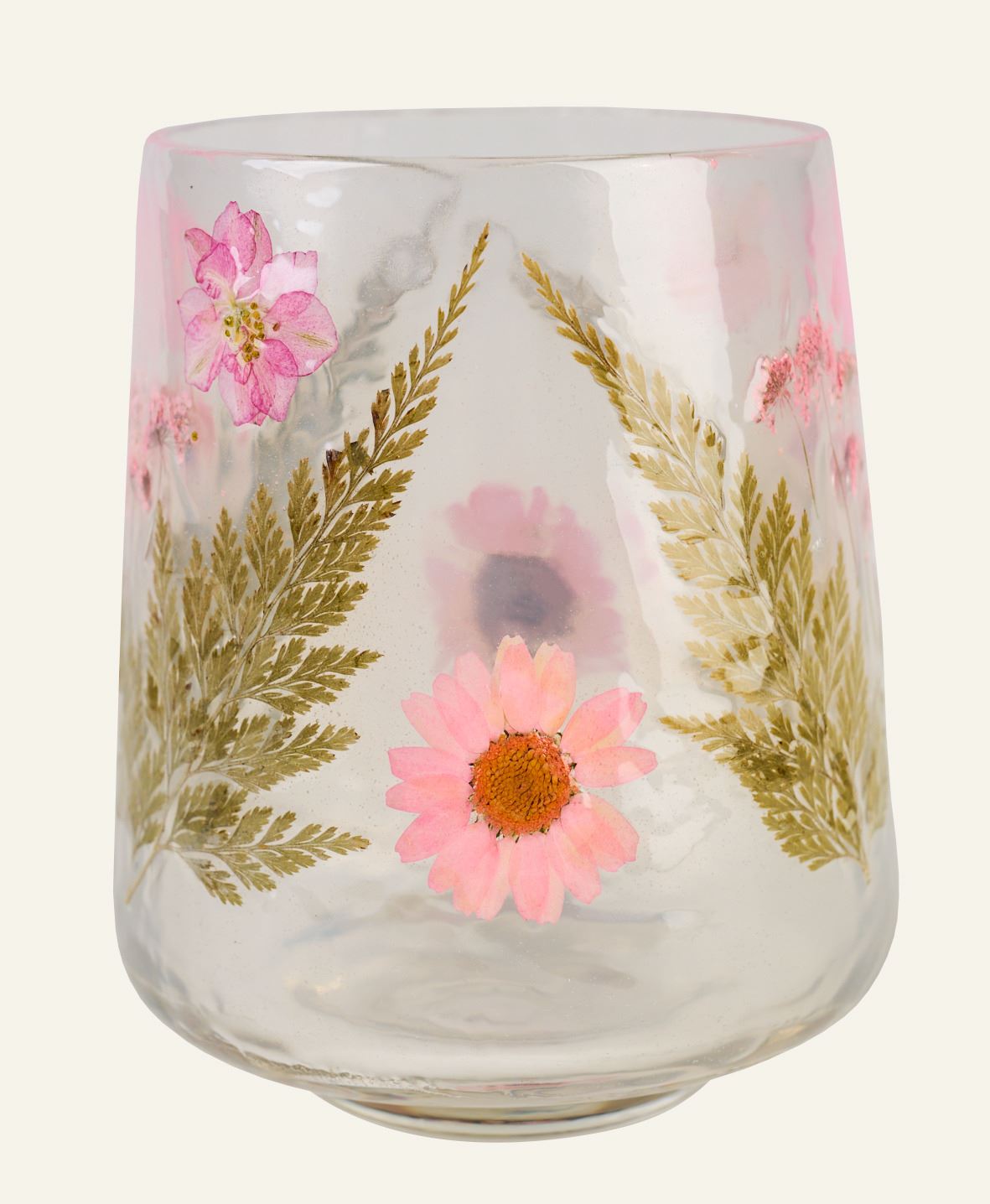 Telysholder multi rosa - 13x13x16 cm multi rosa - 1