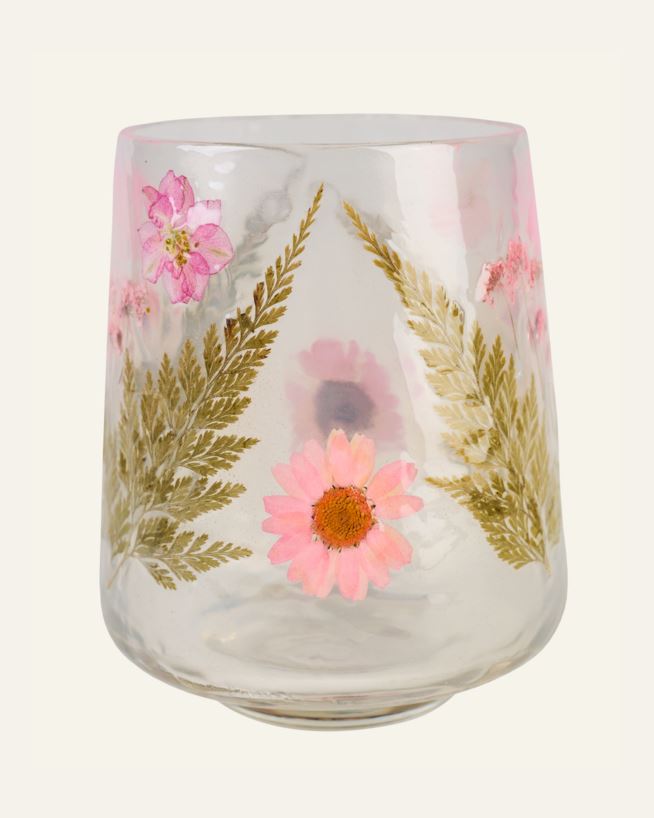 Telysholder multi rosa - 13x13x16 cm multi rosa - 1