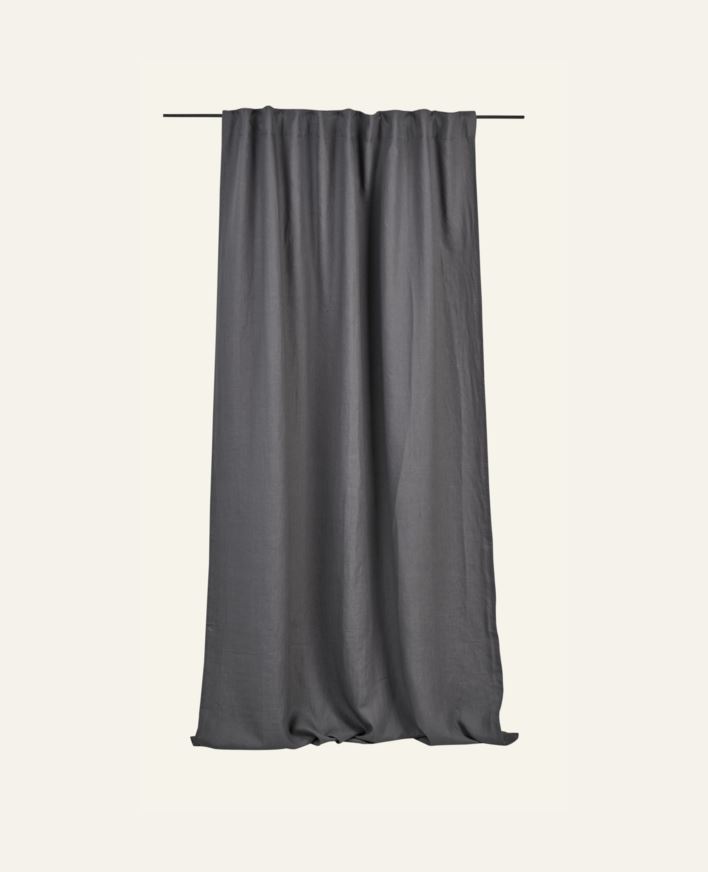 Lysdempende lingardin mørk grå - 135x250 cm mørk grå - 1