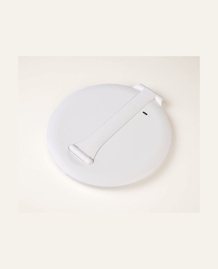 Speil med led-lys hvit - 19,7x20x1,5 cm ø20 hvit - 1