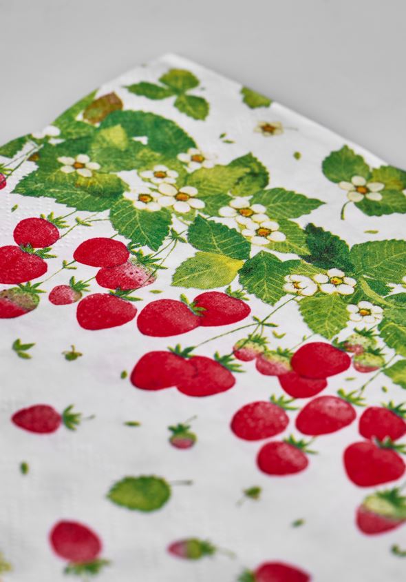 Papirservietter multi rød - 3