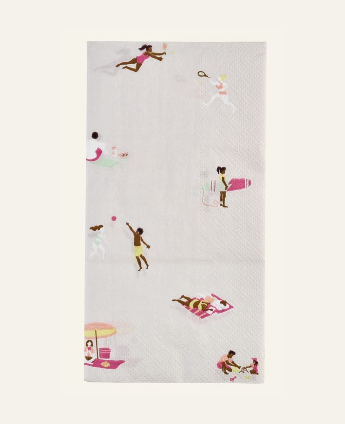 Kjøkkenservietter multi rosa - 33x42 cm multi rosa - 1