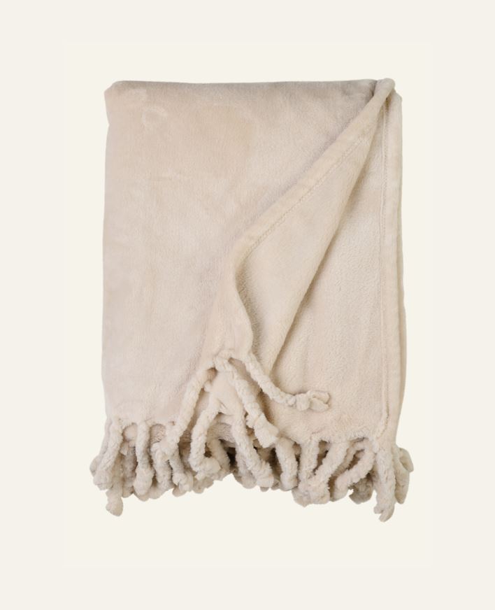 Fleecepledd lys beige - 130x170 cm lys beige - 1