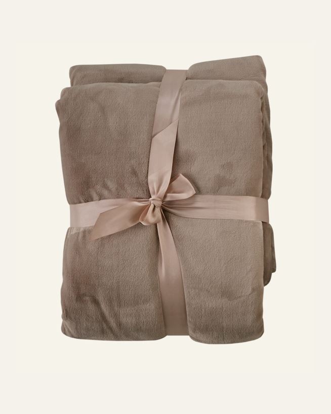 Fleecepledd taupe - 130x170 cm taupe - 1
