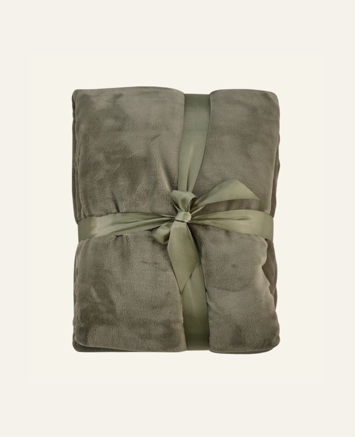 Fleecepledd olivengrønn - 130x170 cm olivengrønn - 1