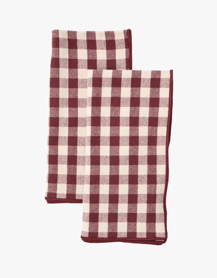 2pk tøyserviett burgunder - 45x45 cm burgunder - 1